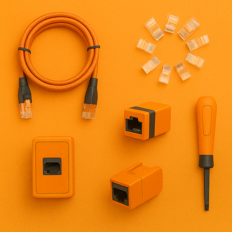 Los materiales de los cables de red