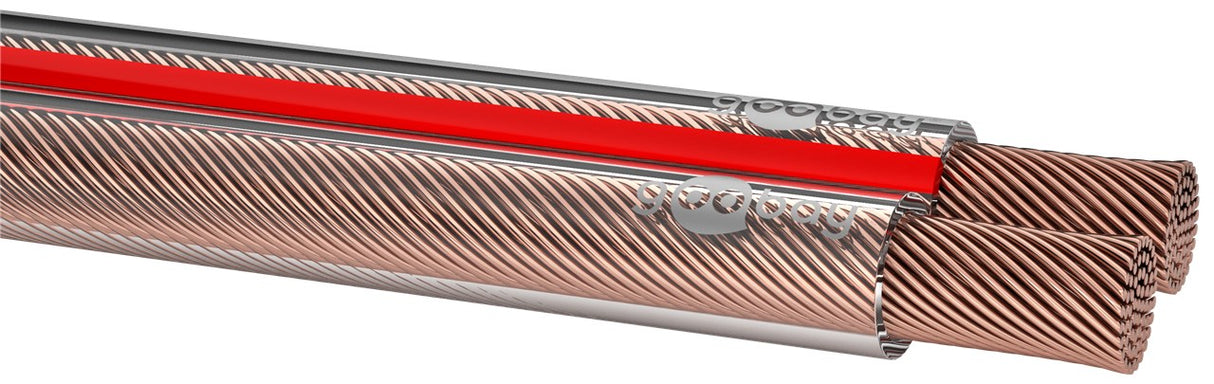 Cable de Altavoz Transparente CCA de Diámetro 2 x 0,75 mm²