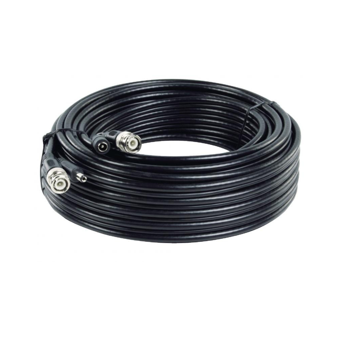 Cable Coaxial + CC de 10,0 m Para Vídeo Vigilancia Cables