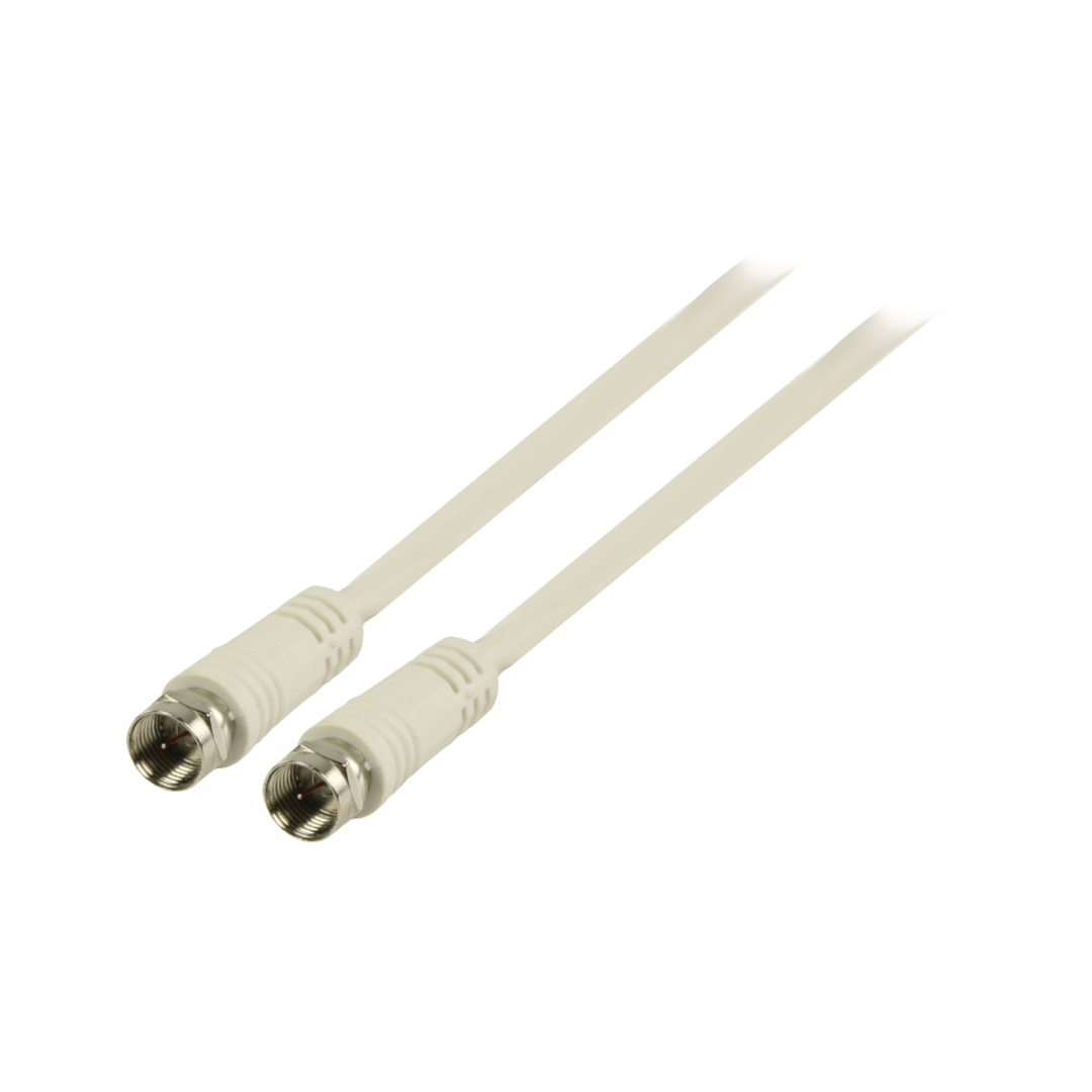 Cable Coaxial F 75 Ohm M/M Blanco