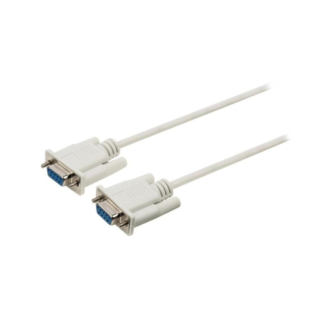 Cable módem null D-SUB 9-pines hembra - D-SUB 9-pines hembra de 2,00 m en color marfil