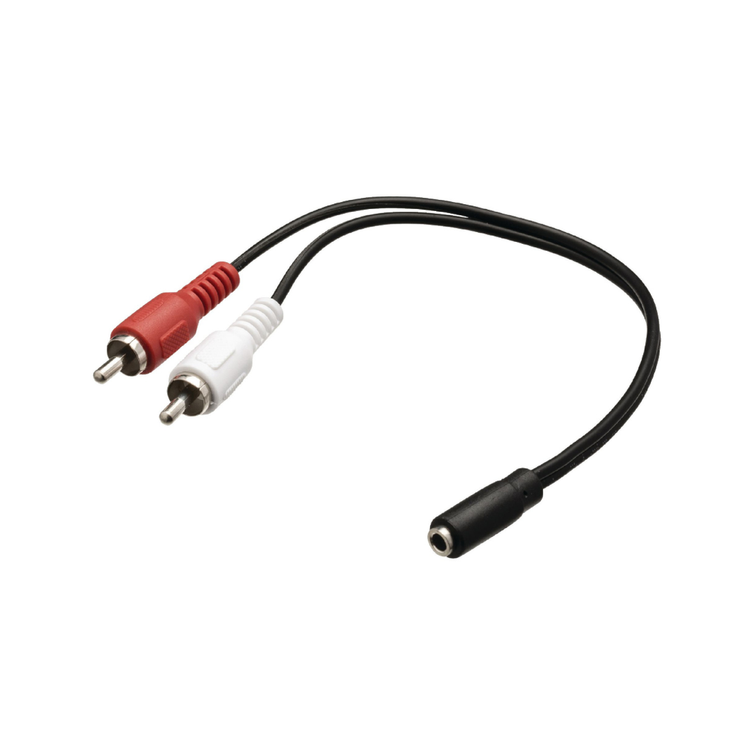 Minijack Female to 2xRCA Male Cable 0.50