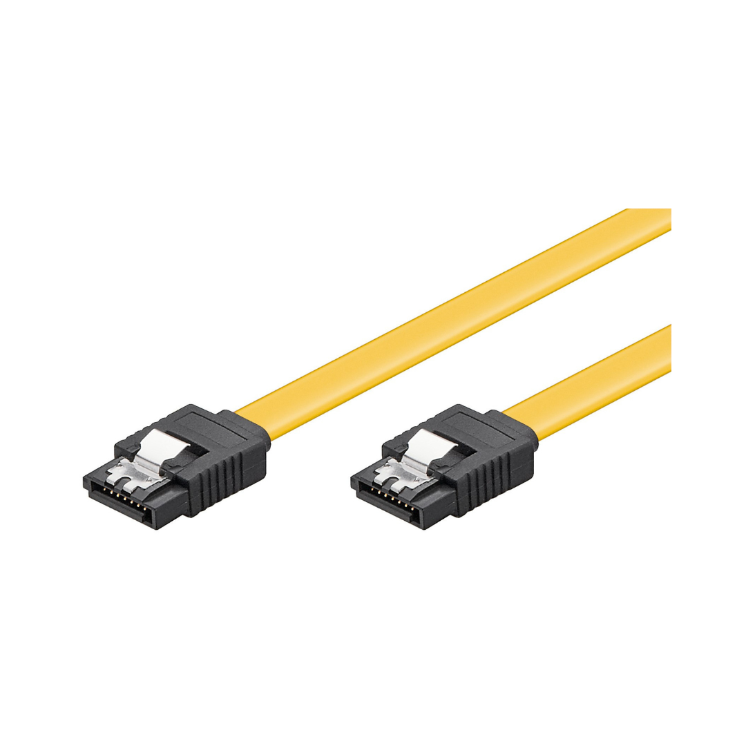 Cabo de dados SATA III 6Gb com conector de bloqueio, amarelo, vários comprimentos | Amarelo