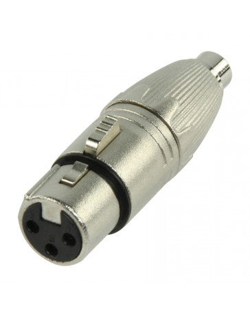 Conector XLR fêmea de 3 pinos para RCA