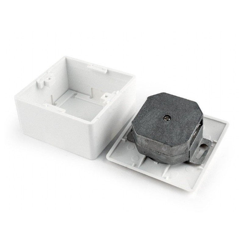 Caixa de parede com 2 portas Cat 6 RJ45 em formato Keystone UTP