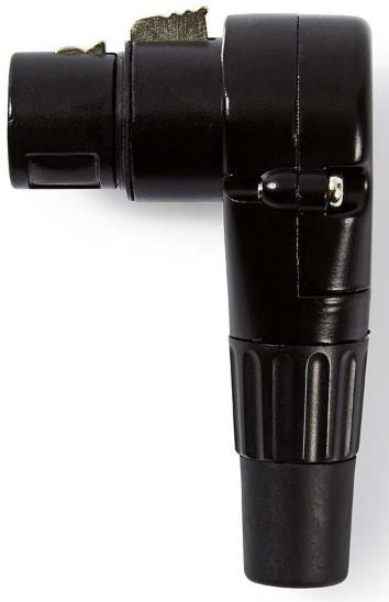 Conector XLR fêmea com cotovelo para soldadura de conectores de áudio