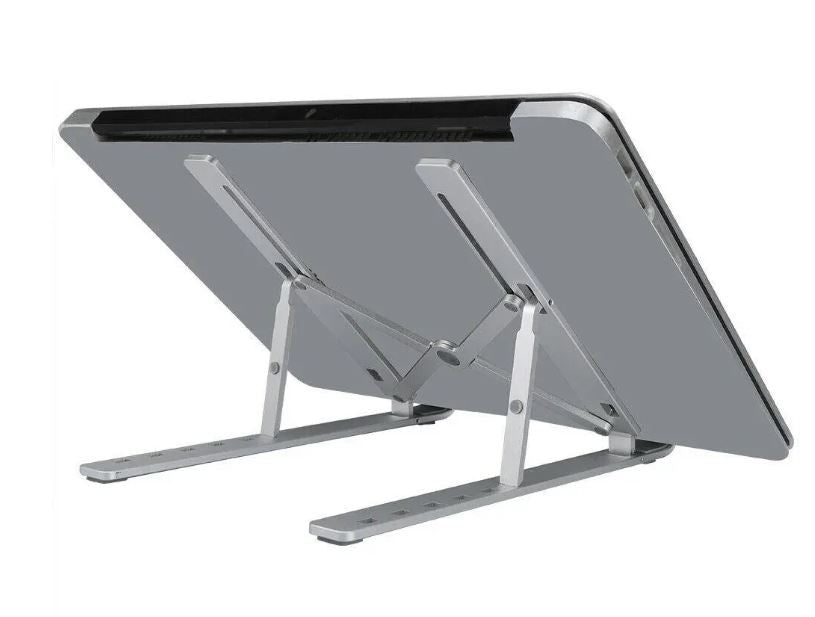Suporte para portátil em alumínio cinzento - Gadgets
