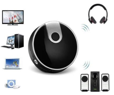 Bluetooth 4.0 transmitter with capacity for 2 devices.