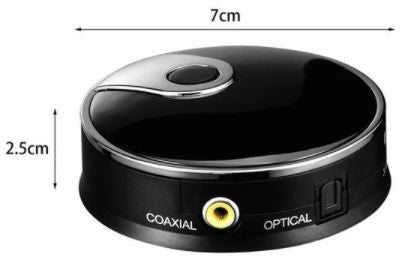 Bluetooth 4.0 transmitter with capacity for 2 devices.