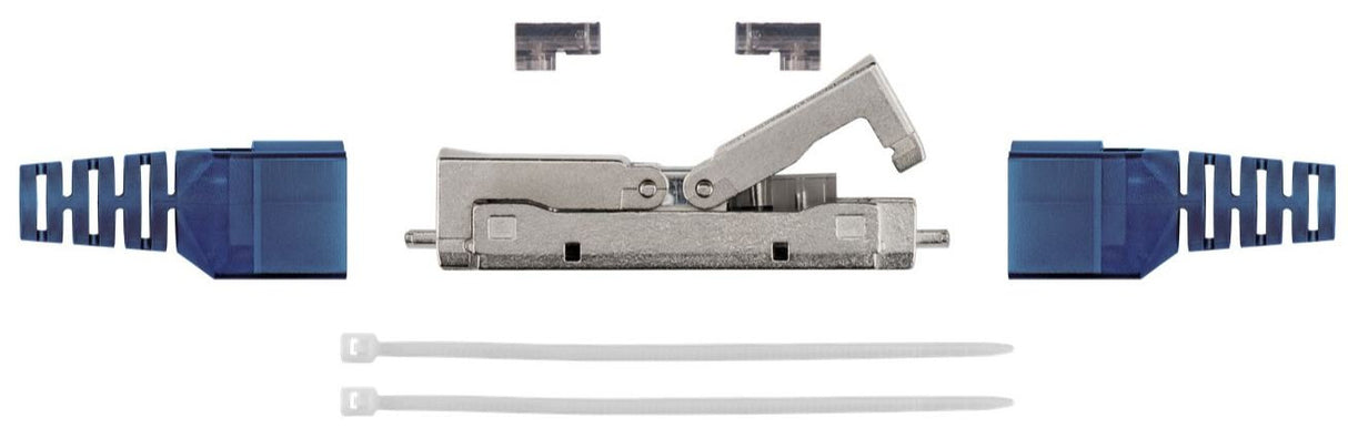 Conector de emenda de cabos Cat 6A STP com conectores RJ45