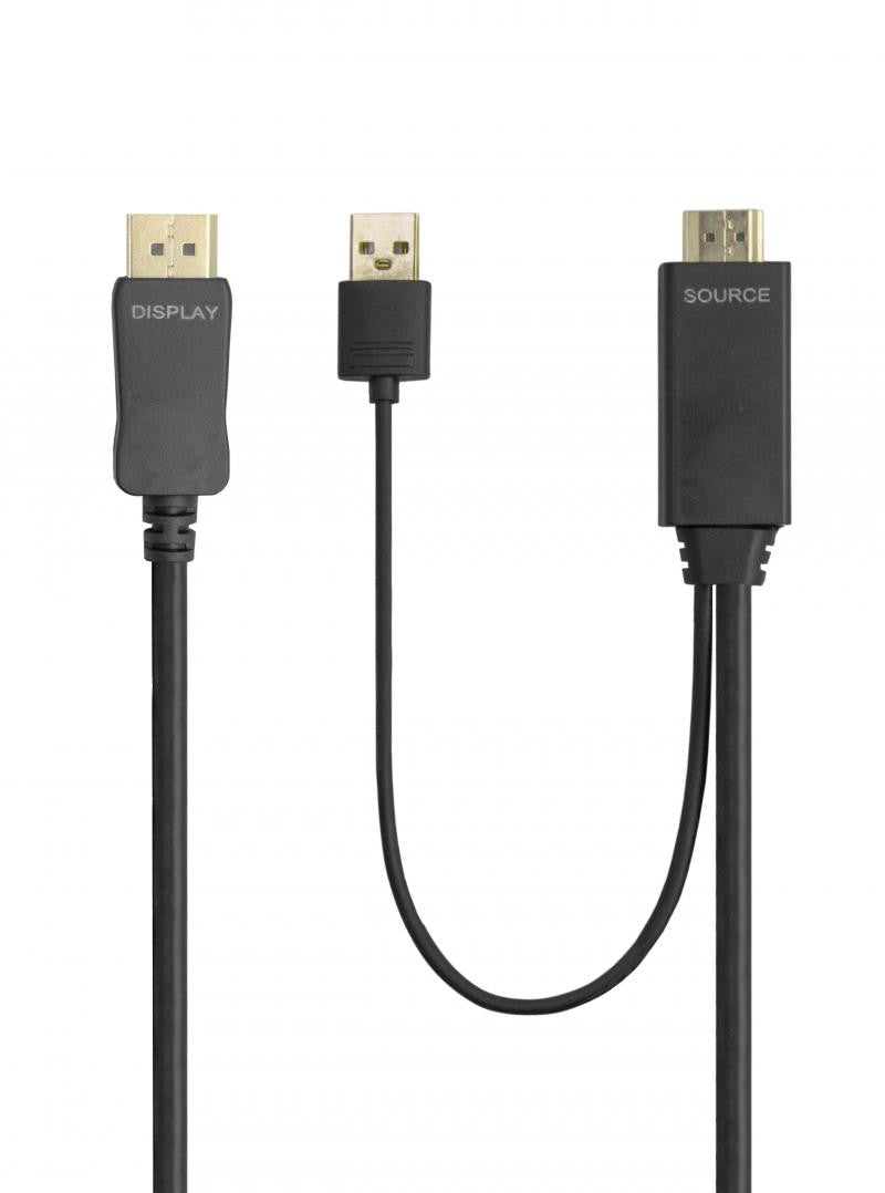 Hdmi to Displayport Cable 2m, Black