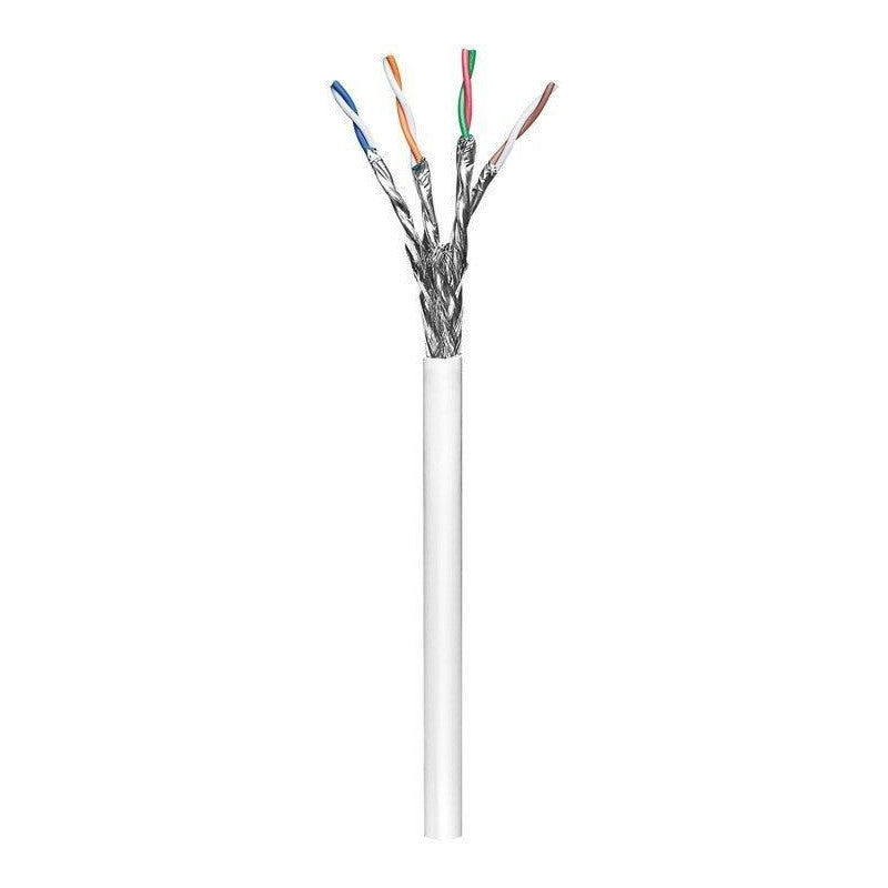 CAT 6 network cable, S/ftp, White- CCA, Lszh
