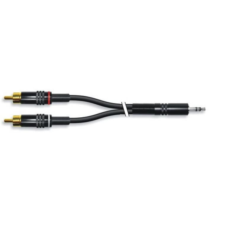 Audio Cable Minijack-m/2xrca-m 1m