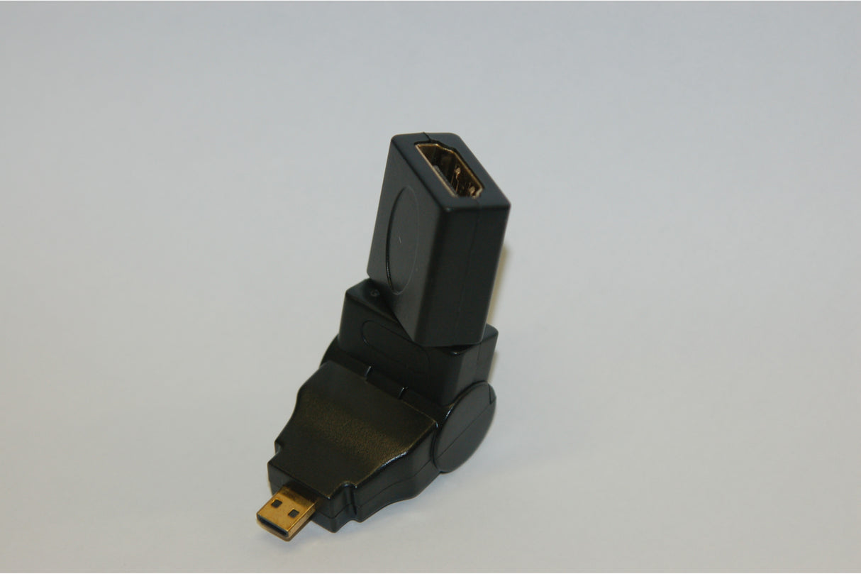 HDMI Female Adapter - Micro Male Swivel + Rotatable