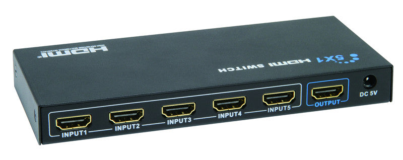 Comutador HDMI 5x1. Full HD 1080p. 3D