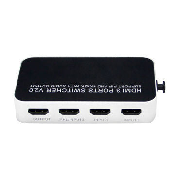 Comutador HDMI 4K de 3 entradas para 1 saída com função PIP (Picture-in-Picture).