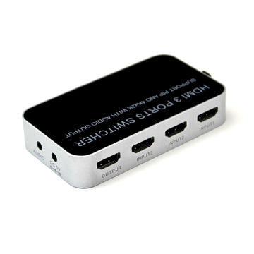 Comutador HDMI 4K de 3 entradas para 1 saída com função PIP (Picture-in-Picture).