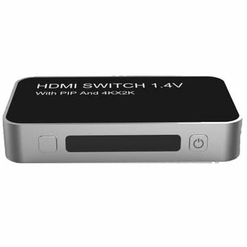 Comutador HDMI 4K de 4 entradas para 1 saída com função PIP