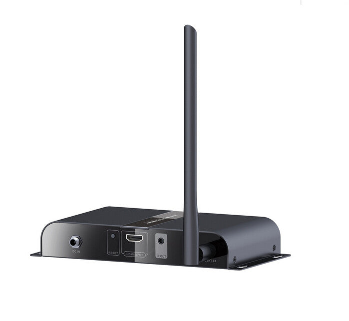 Extensor HDMI sem fios com alcance até 50 m e ligação de 5,8 GHz.