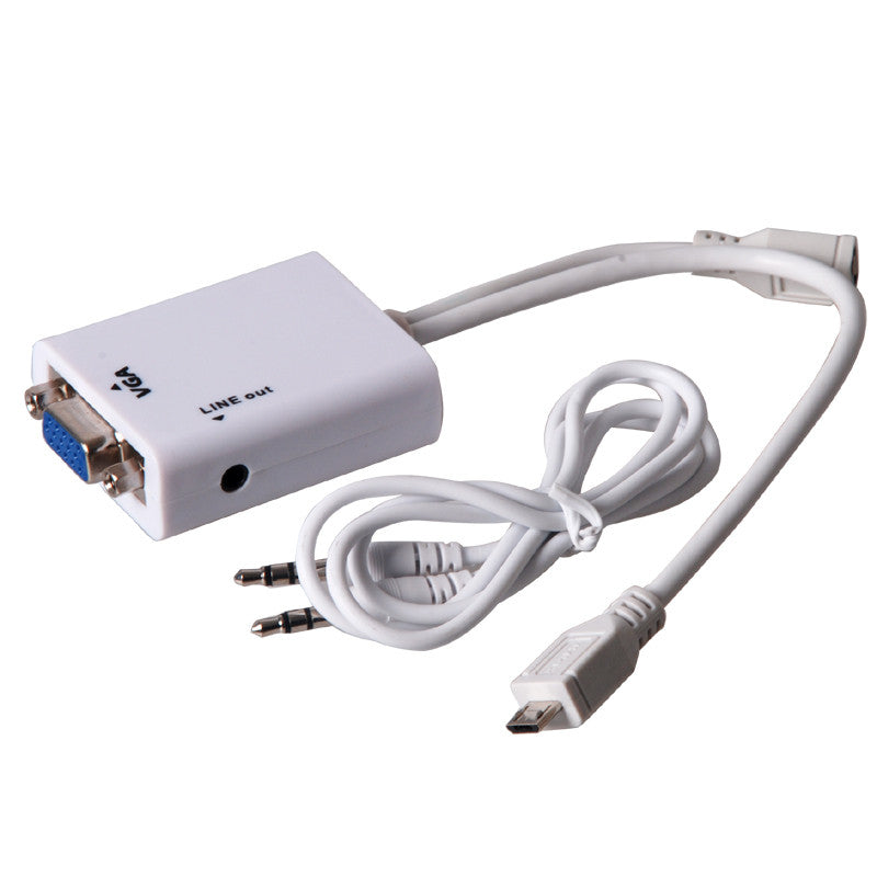 Samsung S3/4 Note 2 to VGA MHL Adapter + Audio Cable