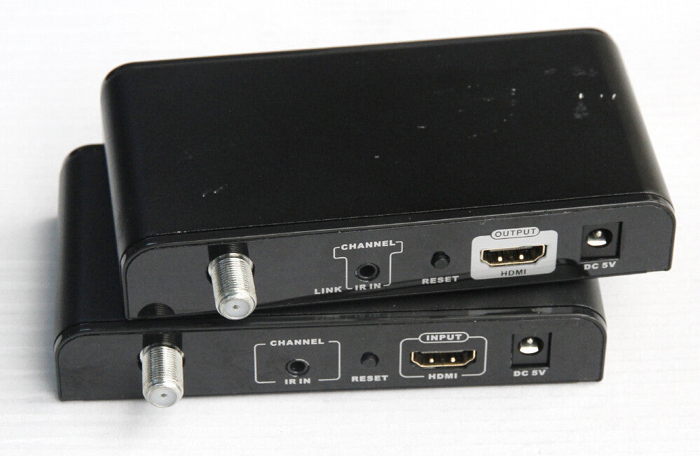 HDMI Extender Over Coaxial Cable and Catv Splitters with IR Remote Control
