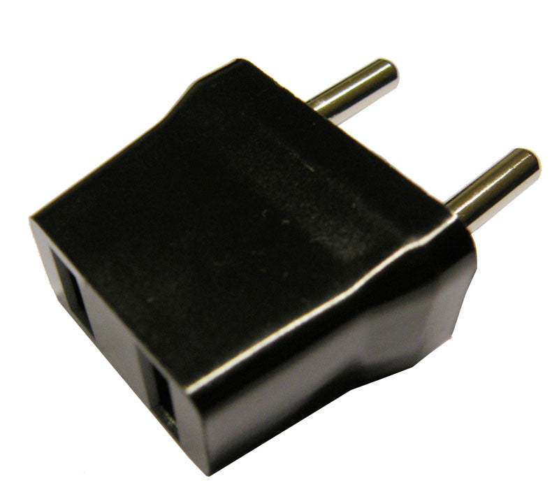 Flat American plug adapter to European slim format