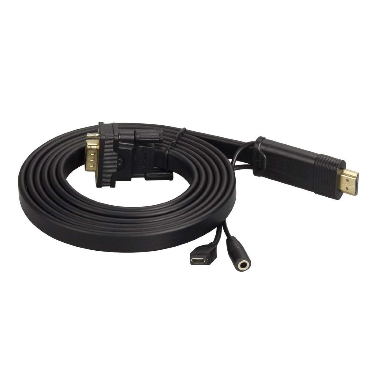 Cabo conversor HDMI para VGA de 2 m com adaptador de áudio