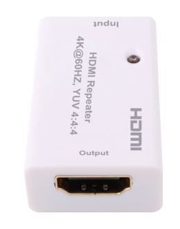 Repetidor HDMI 4K com alcance até 35m, branco