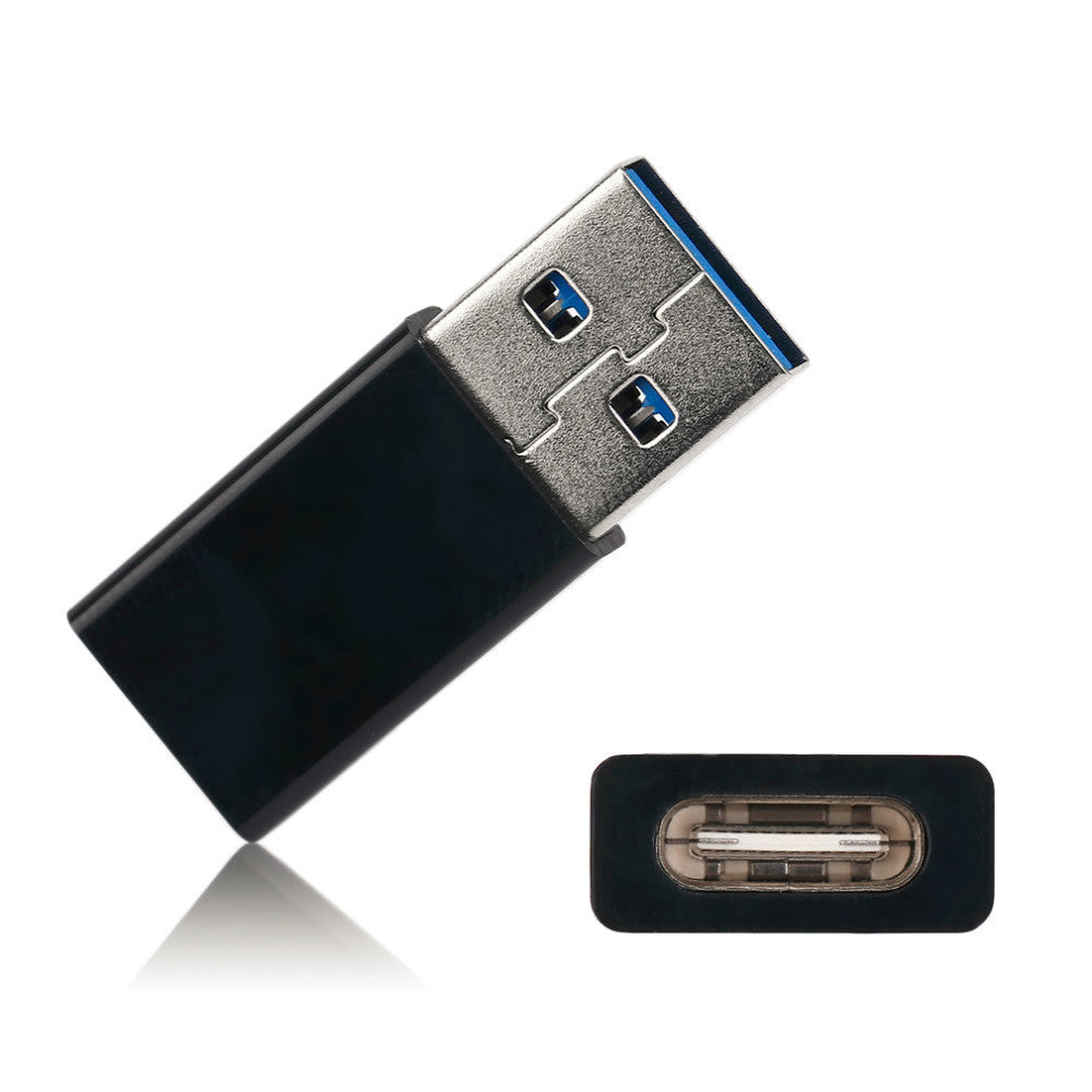 Adaptador USB 3.0 SuperSpeed USB-A para USB-C, preto