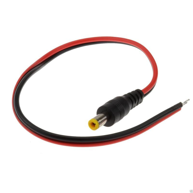 Male Pigtail Power Supply CCTV 30cm
