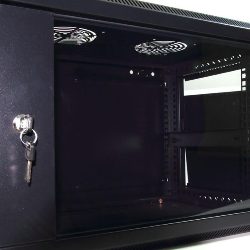 19" Wall Mounted Rack Cabinet 6U 45cm Deep | Dimensions W (565mm) x D (450mm) x H (300mm)