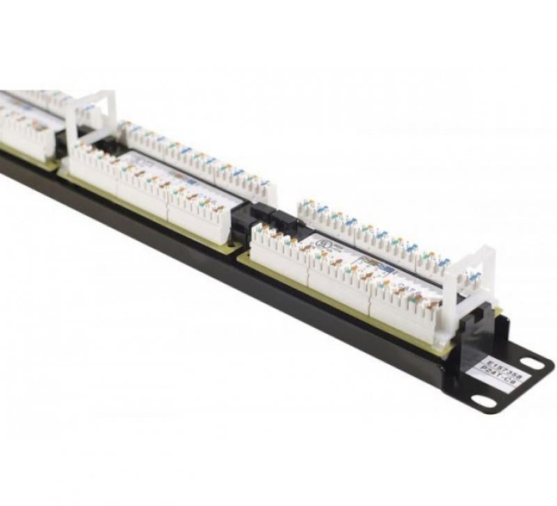Patch panel for 19" Rack 1U UTP Cat.6 24 ports, Tool-less