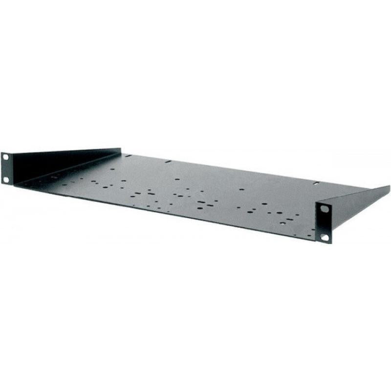 Bandeja de rack frontal 1U, com 25 cm de profundidade, para redes e acessórios.