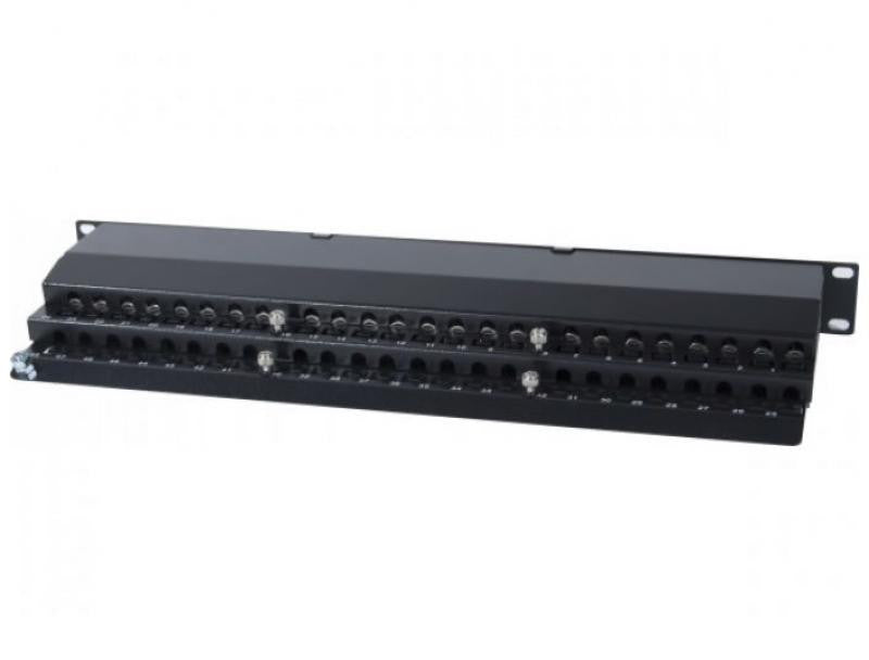 19" Rack Patch Panel with 48 STP Cat 6 Sockets