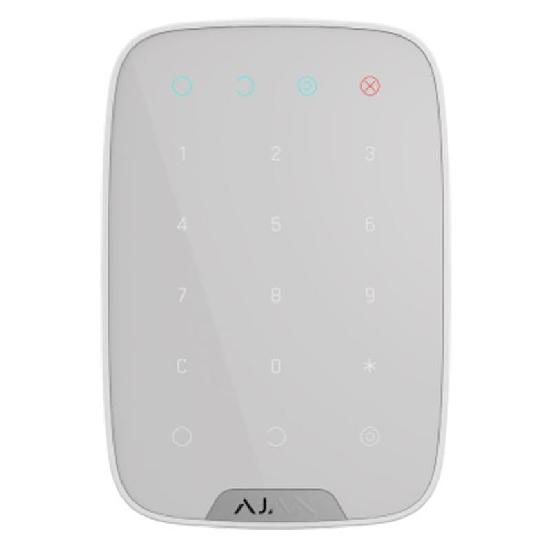 White Standalone Keypad - 2-Way Certified Grade 2 Wireless 868MHz Jeweller Armed, Partial Armed, Disarmed