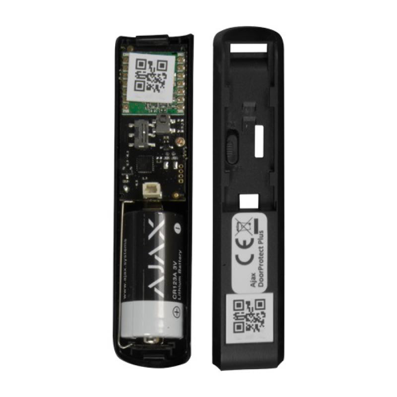 AJAX black magnetic contact with dual technology detects vibration and tilt