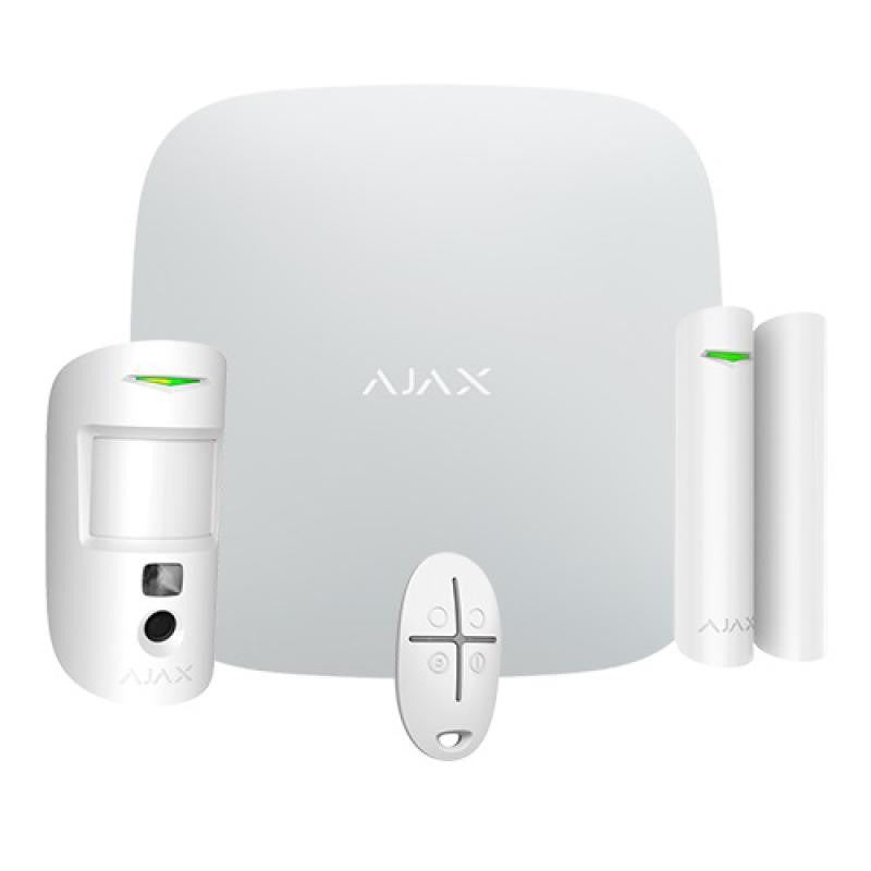 Professional Alarm Kit - Grade 2 Certified Ethernet Communication and Dual SIM Wireless Gprs 868 MHz Jeweller Wings Ajax H