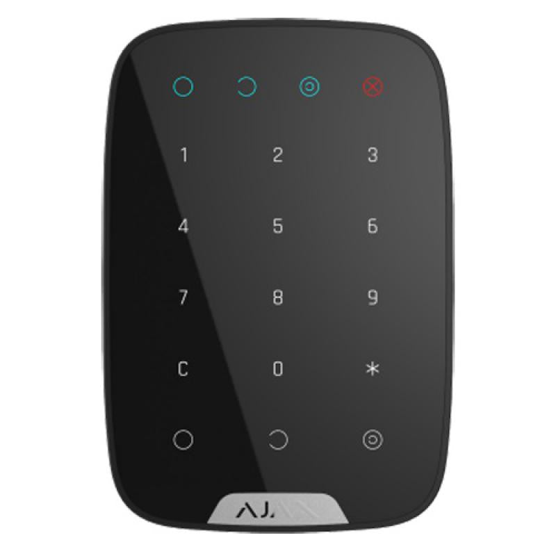 Black Standalone Keypad - Two-Way Certified Grade 2 Wireless 868MHz Jeweller Armed, Partial Armed, Disarmed