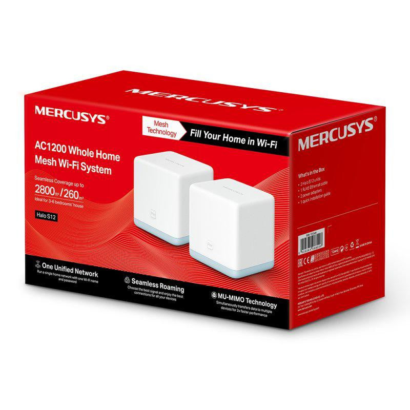 Mercusys Halo S12 Mesh Wi-fi System Ac1200 Pack 2 Units