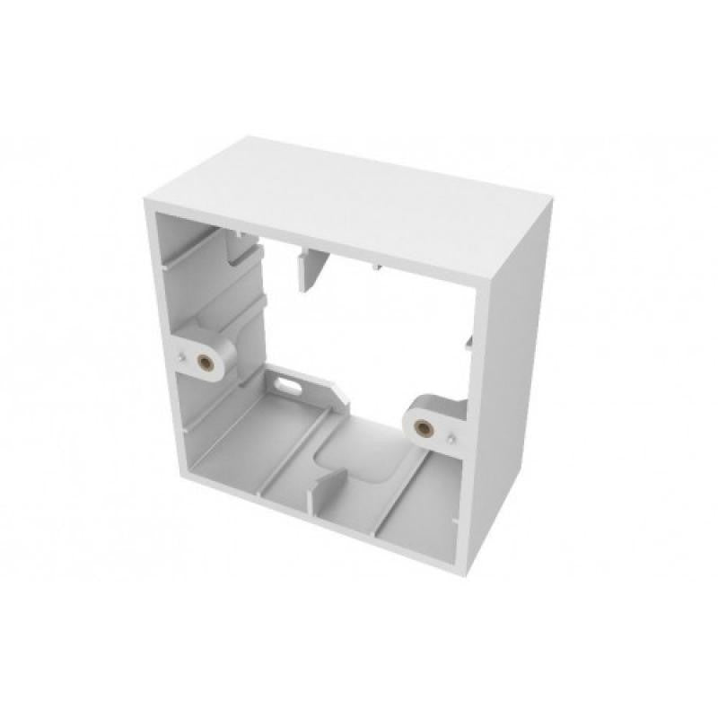 White Surface Box Two Bays 86 x 45 mm Connection Boxes
