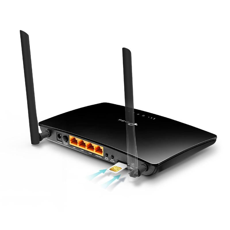 Router Wi-Fi TP-Link TL-MR6400, 4G LTE, com alta velocidade até 300 Mbps e soluções com fios.