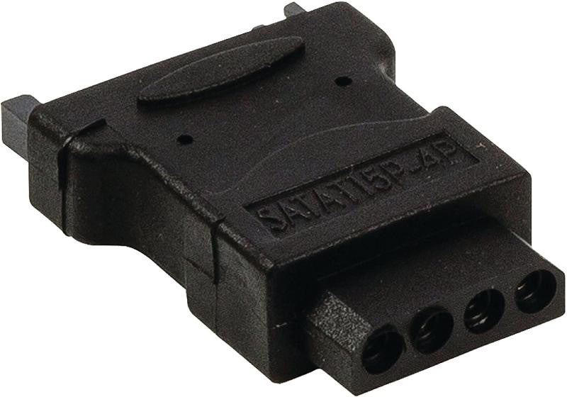 Cabo (macho/fêmea, SATA, Molex (4 pinos), preto)