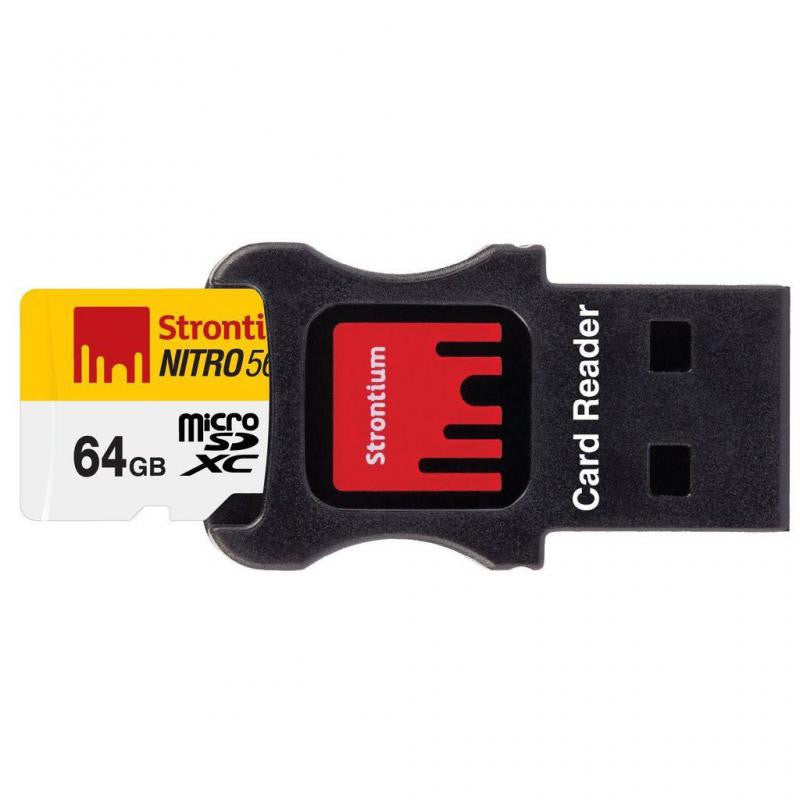 Cartão de memória Micro SD de 64 GB com adaptador USB