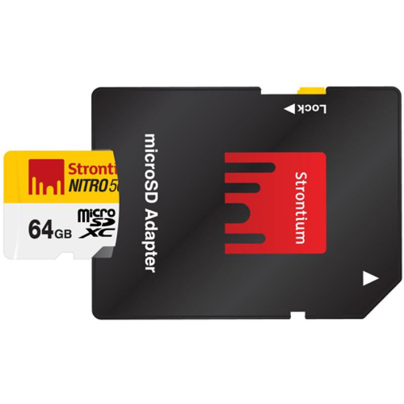 Cartão de memória Micro SD de 64 GB com adaptador USB