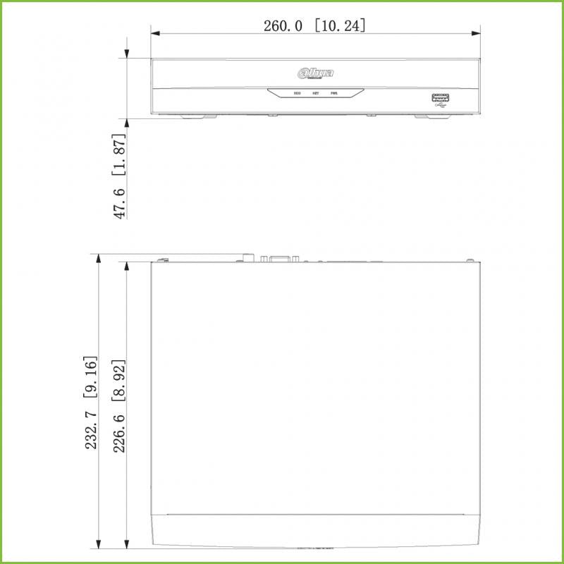NVR 8ch 80mbps H265 Hdmi 1hdd AI Recorder