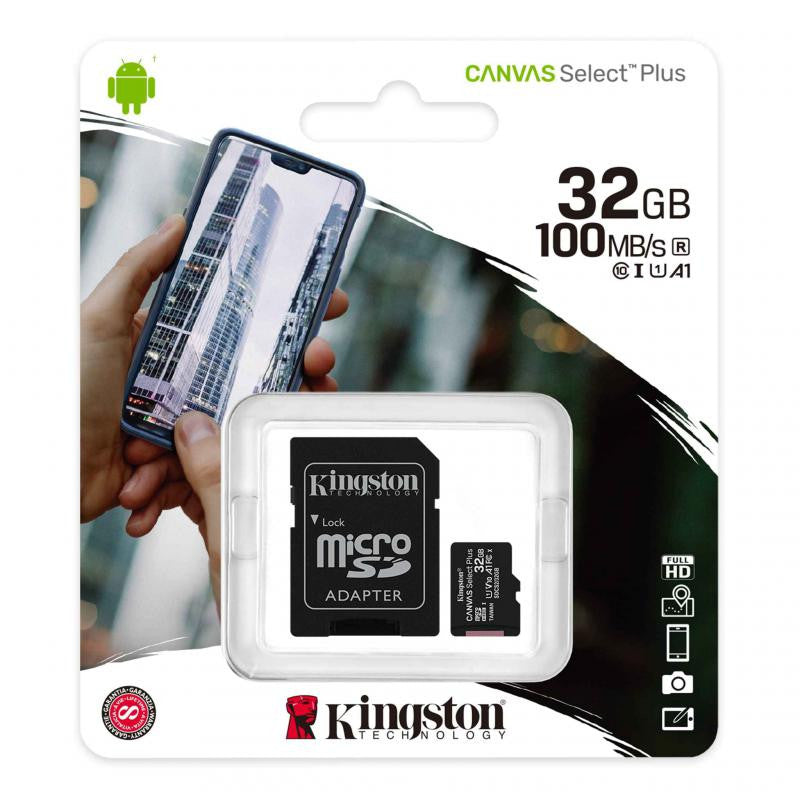 Cartão Micro SD de 32 GB com adaptador