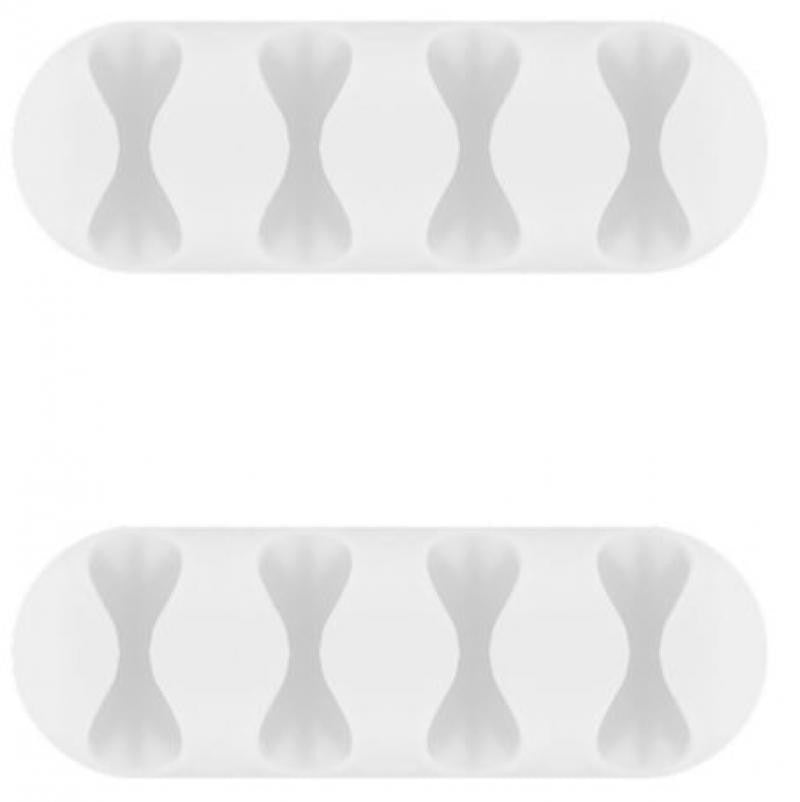 4-Slot Cable Guide, White