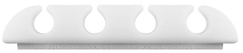 4-Slot Cable Guide, White