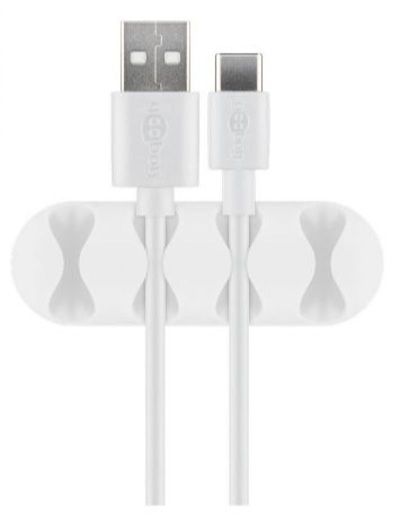 4-Slot Cable Guide, White