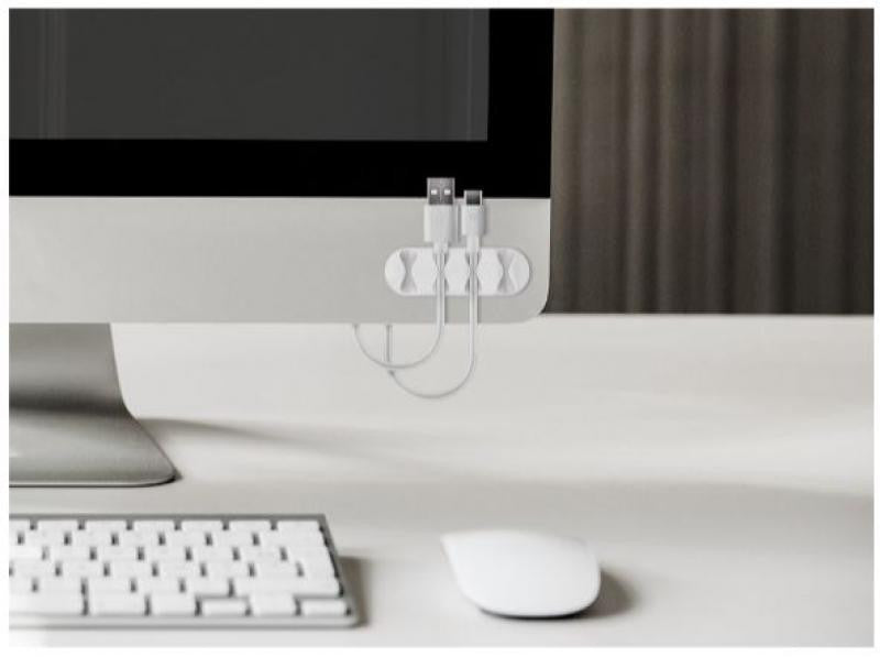 4-Slot Cable Guide, White